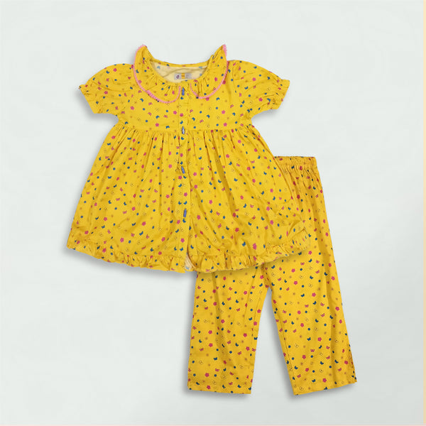 PRINTED YELLOW H/S SUIT