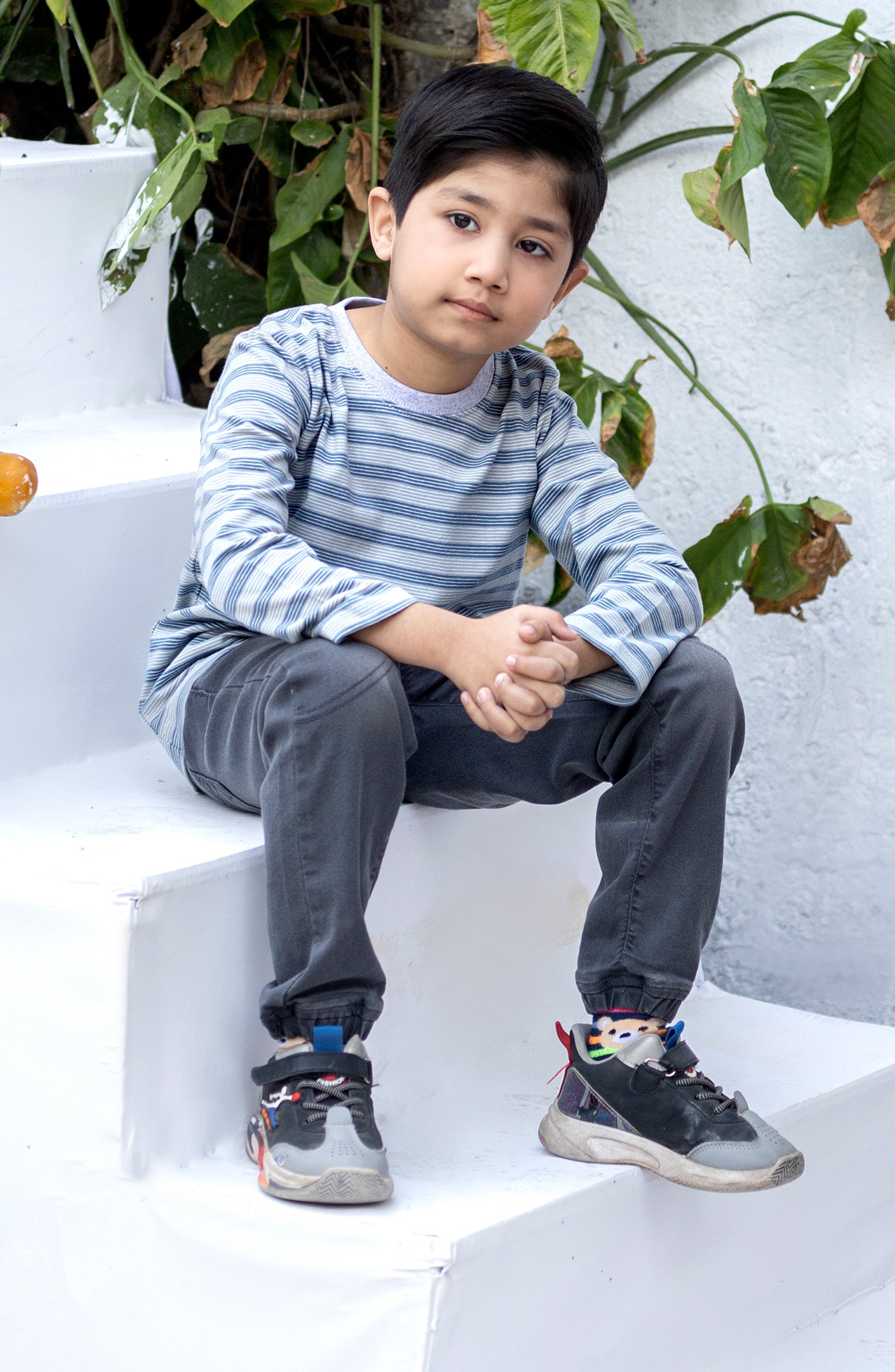 BOY SUIT F/S (STRIPED) - Fig Kids 