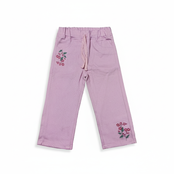 LILAC COLOR STRAIGHT LEG PRINTED BOTTOM