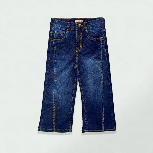 BLUE DENIM PANT WITH FRONT BUTTONS