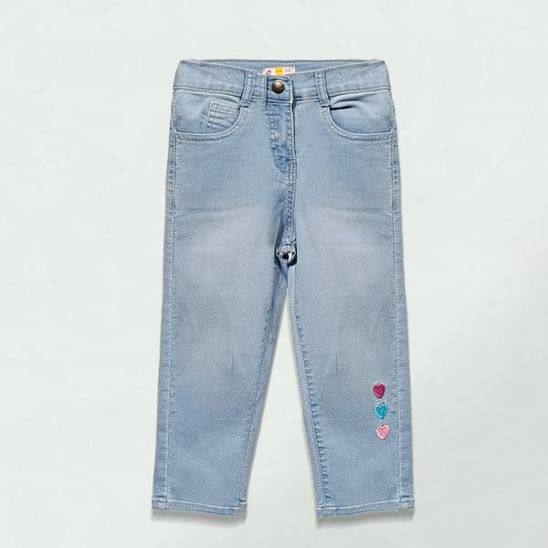 SKY DENIM WITH HEART PATCHES