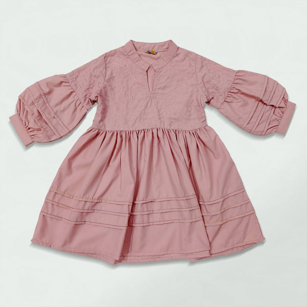 RUFFED SKIRT LIGHT PINK DRESS