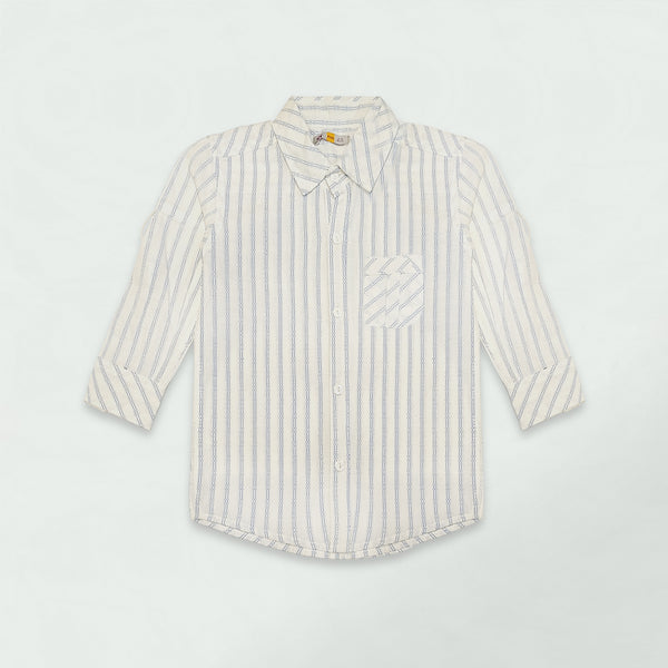 FRONT POCKET STIPED CASUAL SHIRT