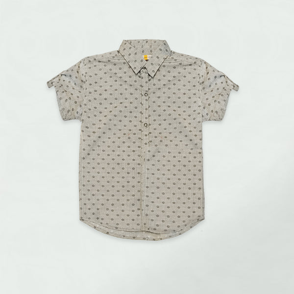 GEOMETRIC CHECKED CASUAL SHIRT