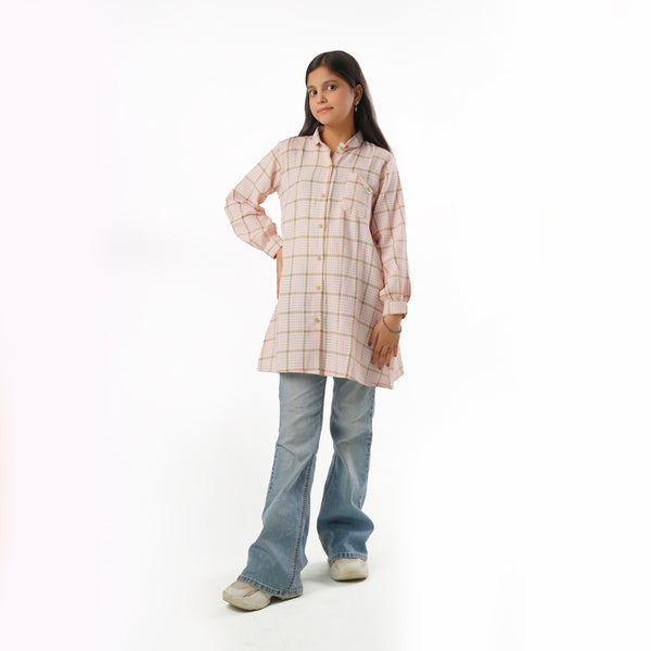 BUTTON DOWN TWEED CHECK SHIRT