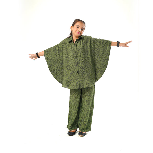 POLKA DOT KAFTAAN WITH BOTTOM