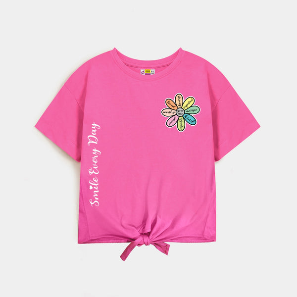 FLORAL PINK TWISTED TOP TOP