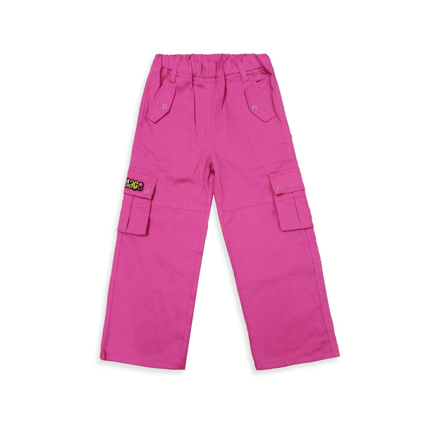 HOT PINK EMBROIDERED CARGO PANT