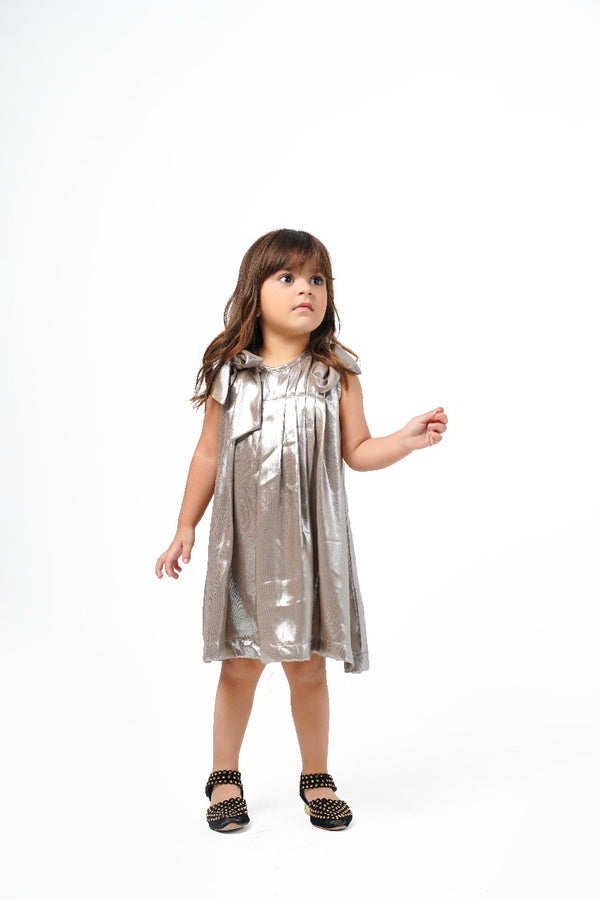 BARBIE METALLIC LIQUID SILK TUNIC